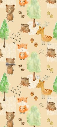deursticker-kinderkamer-dieren-bos-beer