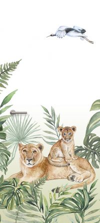 deursticker-kinderkamer-jungle-leeuw
