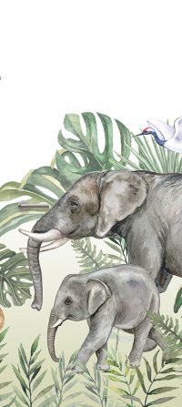 deursticker-kinderkamer-jungle-olifant